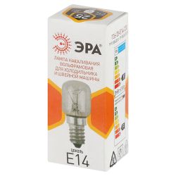 Лампа накаливания ЭРА T26-25-E14-230 25Вт 230В для холодильника и швейной машины цветная коробка Е14