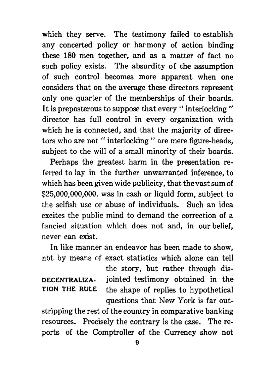 Letter from Messrs. J.P. Morgan & co., in response to the invitation of the sub-committee (Hon. A.P. Pujo, chairman) of the Committee on banking and currency of the House of representatives | JP Morgan & Co