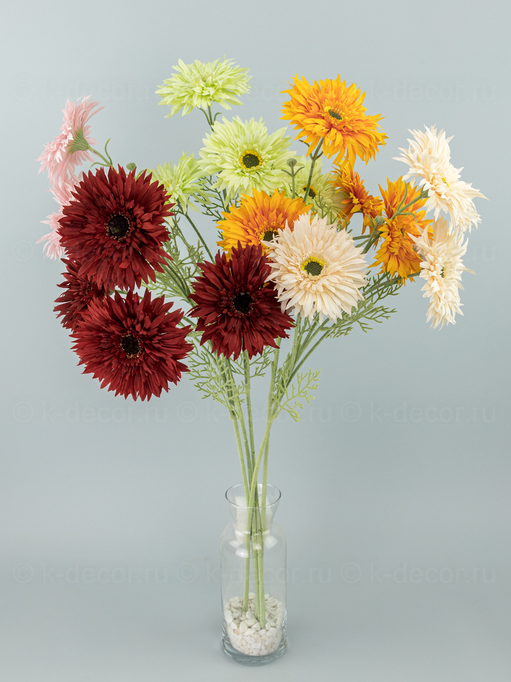 Ветка гербера розовая