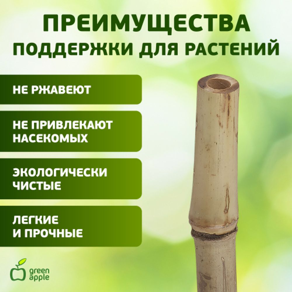 GBS-10-75 GREEN APPLE Поддержка бамбуковая 75см o 10мм набор 5шт | GREEN APPLE