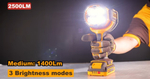 Фонарь аккумуляторный INGCO CWLI20885 INDUSTRIAL 20 В 2500 Лм