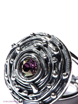 "Торнадо" кольцо в серебряном покрытии из коллекции "Фактура" от Jenavi