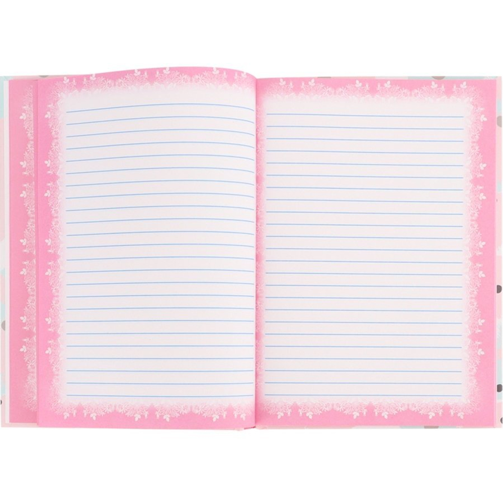 Записная книжка А5, Проф-Пресс, 7БЦ, линия, глитер, 80 л., "Дружелюбный песик-1"