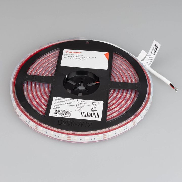 Светодиодная влагозащищенная лента Arlight 4W/m 60Led/m 5060SMD синий 5M RTW-PFS-B60-13mm 12V Blue 036280
