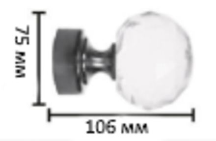 Наконечники "Швр с огранкой" Ост d35 мм, цвет шоколад