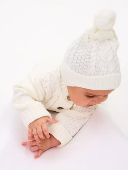 вязаный комбинезон для новорожденных