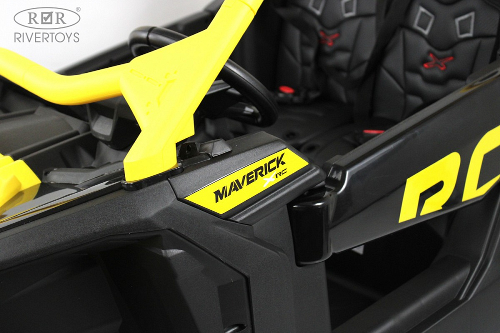 Детский электромобиль RiverToys BRP Can-Am Maverick Y111YY желтый