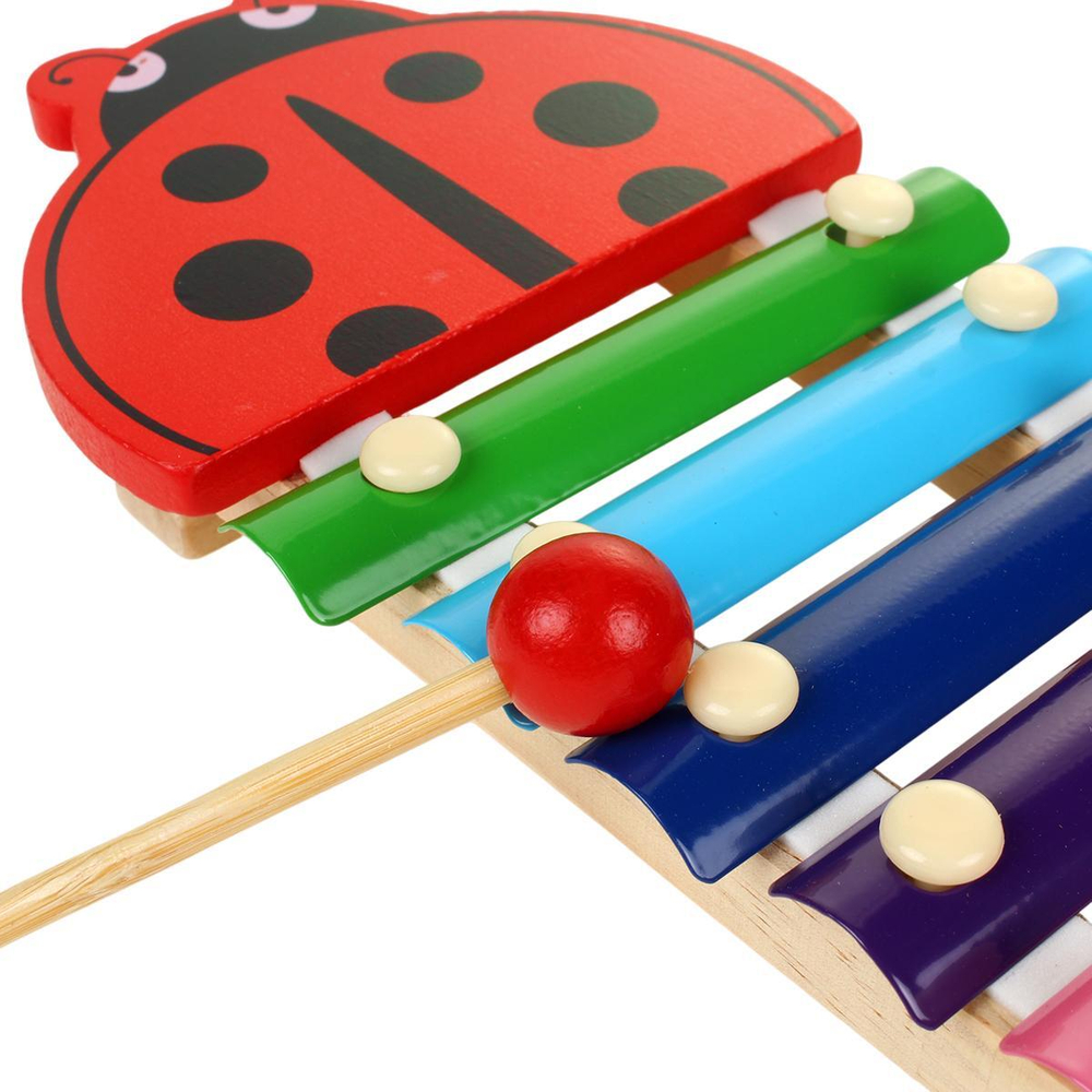 Металлофон деревянный животные 8 звуков, C-41927