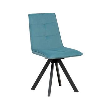 Стул Leset Умбра 360 (поворотный механизм) Опора Черная, велюр Ментол (17)