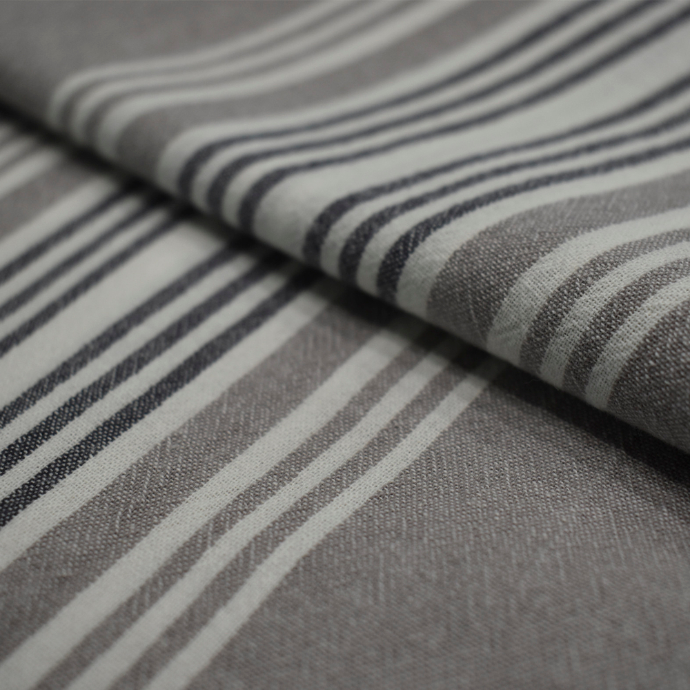 КПБ Дуэт с простыней на рез. 160х200 ВАРЕНЫЙ ХЛОПОК "Черно-коричневая полоса"