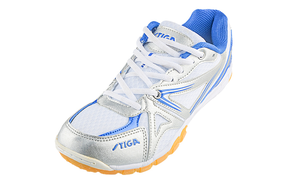 Stiga PU, Mesh Low top Training Shoes Unisex Silver/Royal Blue