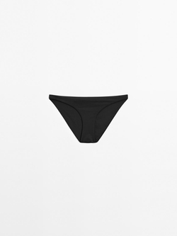 Massimo Dutti Однотонные плавки бикини, черный