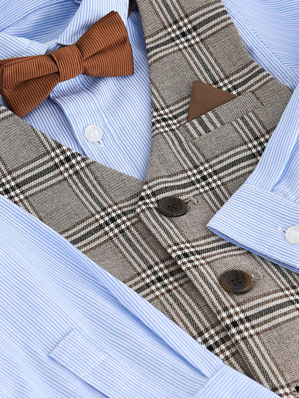 Комплект из четырех предметов для мальчика Next 633-724, Коричневый, Голубой