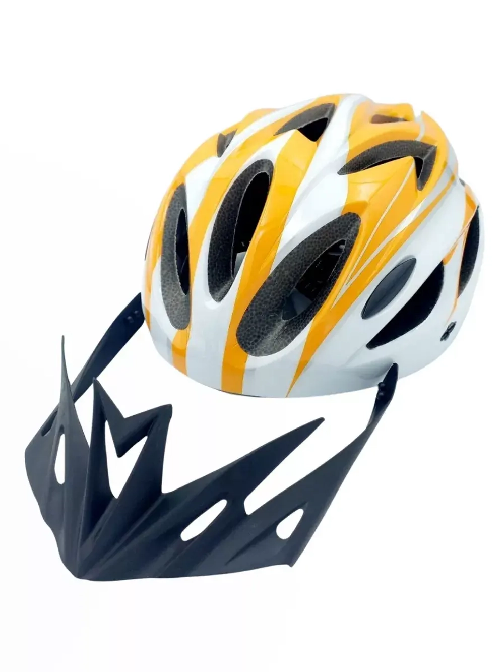 Шлем велосипедный защитный (White/Orange) L(58-61)