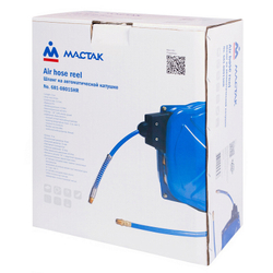 МАСТАК (681-08015HR) Шланг на автоматической катушке, полиуретановый, 8х12 мм, 15 м, резьба 1/4"