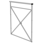 Пешеходное ограждение ПО-1 Крест тип 2 укороченное (секция + стойка), стойка 80х80 съемная, цинк