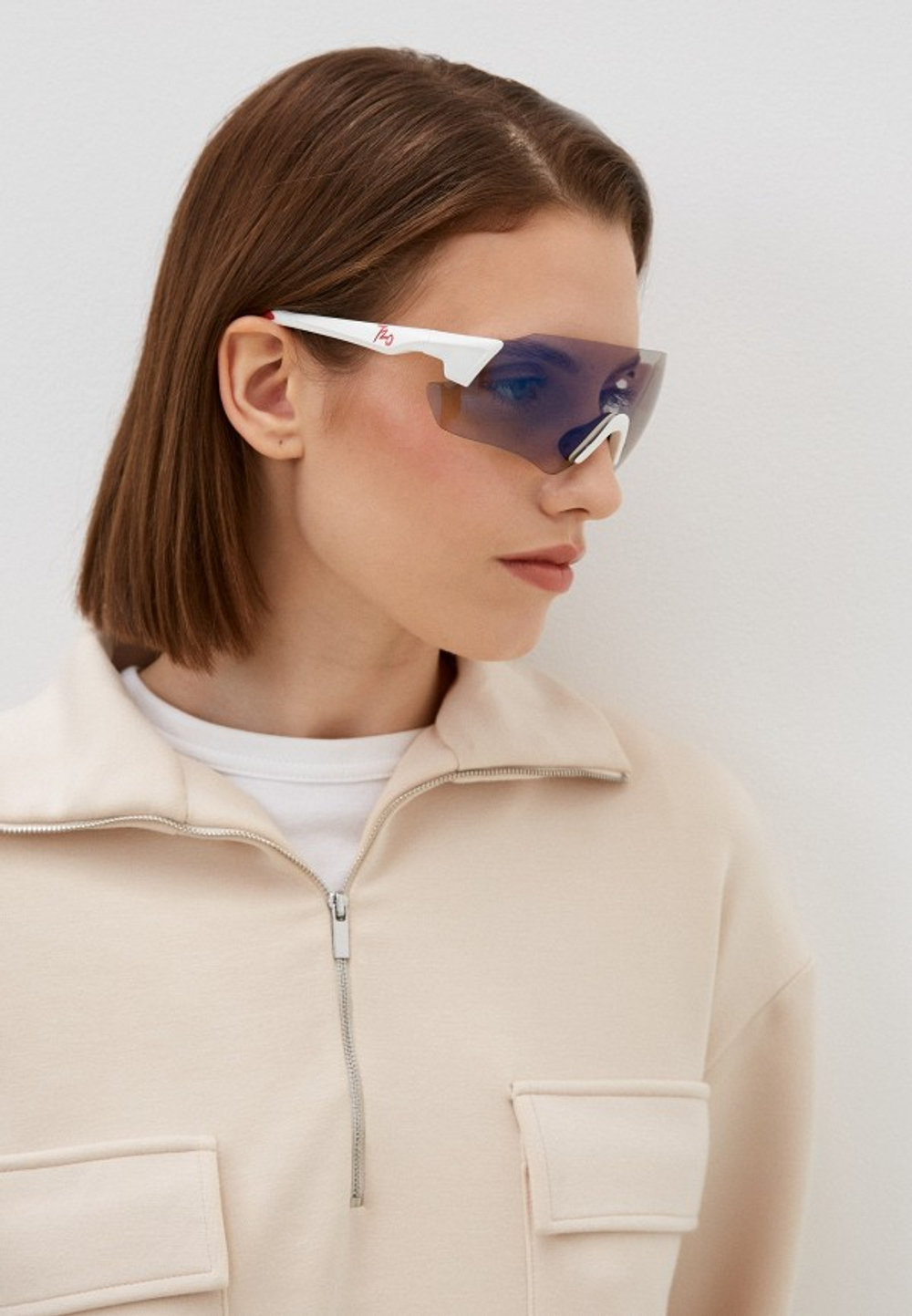 Спортивные очки 720armour Kamikaze+ / Matte White Red Rubber / Photochromic Smoke Light Blue Lens