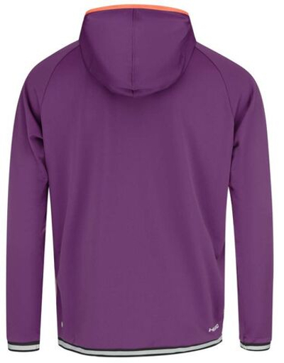 Мужская теннисная кофта Head Topspin Hoodie - flamingo/print vision