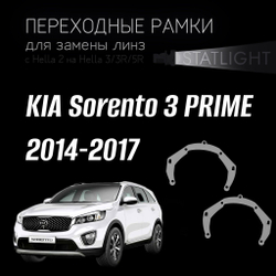 Переходные рамки для замены линз на KIA Sorento 3 PRIME 2014-2017 без AFS