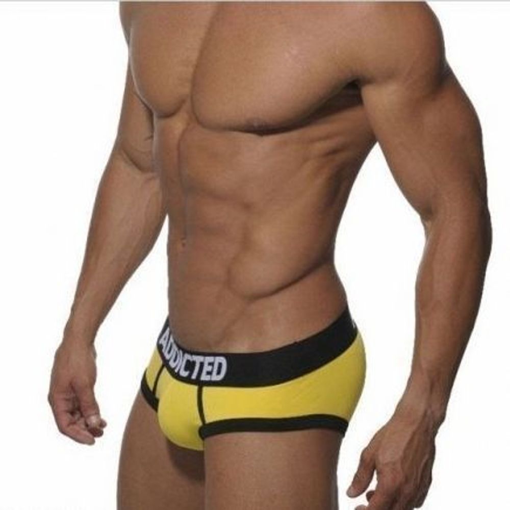 Мужские трусы брифы желтые Seobean Addicted Yellow brief