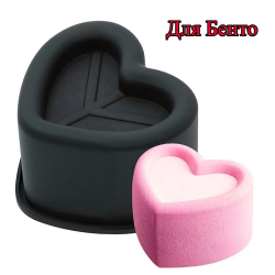 Силиконовая форма для муссовых бенто тортов «Сердечко»