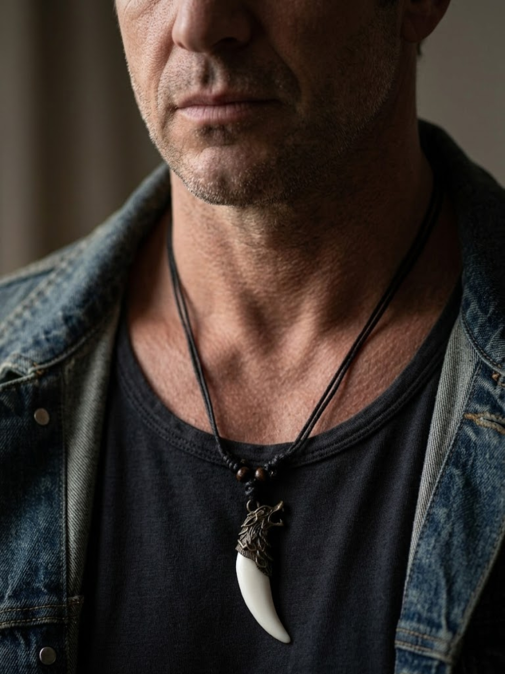 Амулет подвеска оберег Волчий Клык Зуб Волка талисман на шею