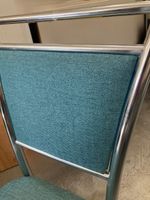 Стул Мажор каркас хром основание рогожка бирюзовая