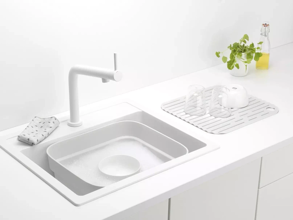 Brabantia - Мойочный контейнер Sink Side с крылом для сушки, светло-серый / артикул   302688  / GTIN 8710755302688