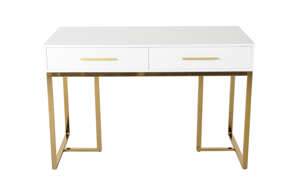 Стол-консоль Ist Casa Армада, 120х60х78 см, белый, золото