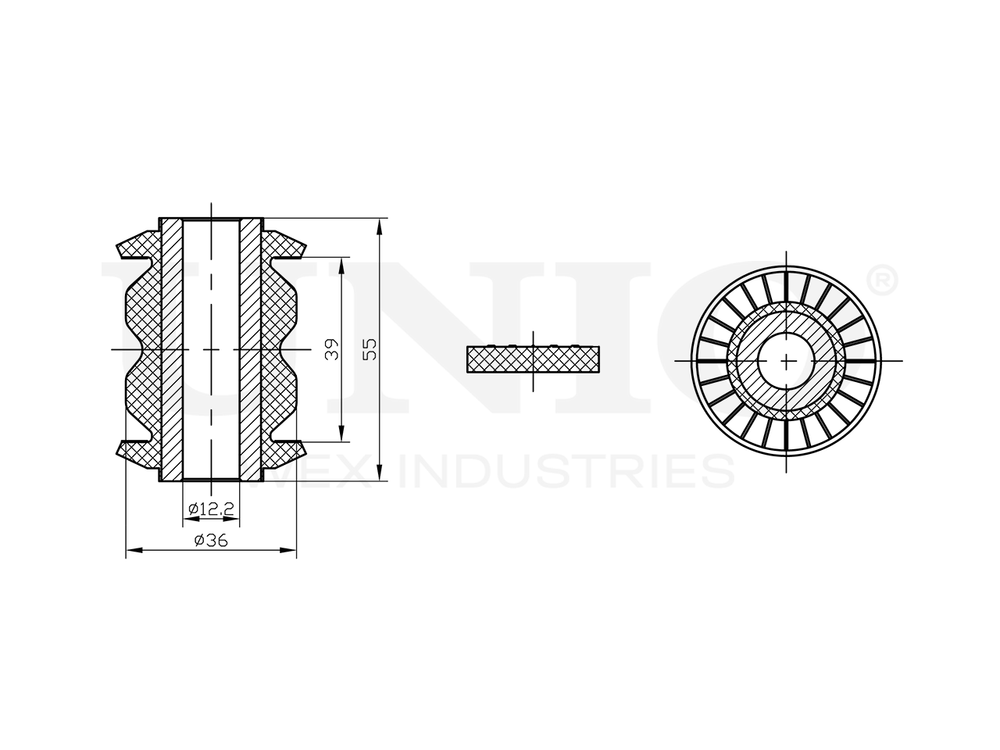 Сайлентблок передний переднего нижнего рычага UNIO RMP-20665