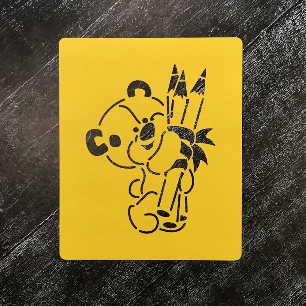 Мишка с карандашами №1