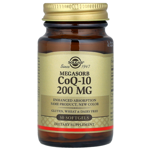 Solgar, Megasorb CoQ10, 200 мг, 30 капсул