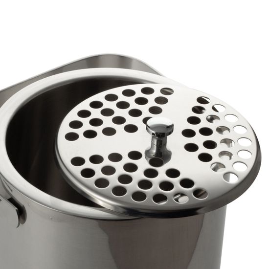 Ведро для льда 1300 мл. с крышкой Kamille KM 7766 из нержавеющей стали с ручкой и щипцами