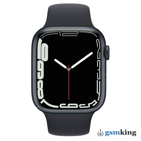 Apple Watch Series 7 GPS + Cellular 45mm Midnight Aluminum Case with Sport Band Midnight MKJ73LL/A