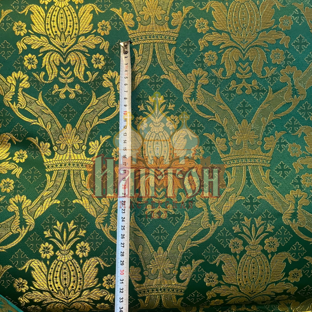 Парча "Новая Корона" зелёная