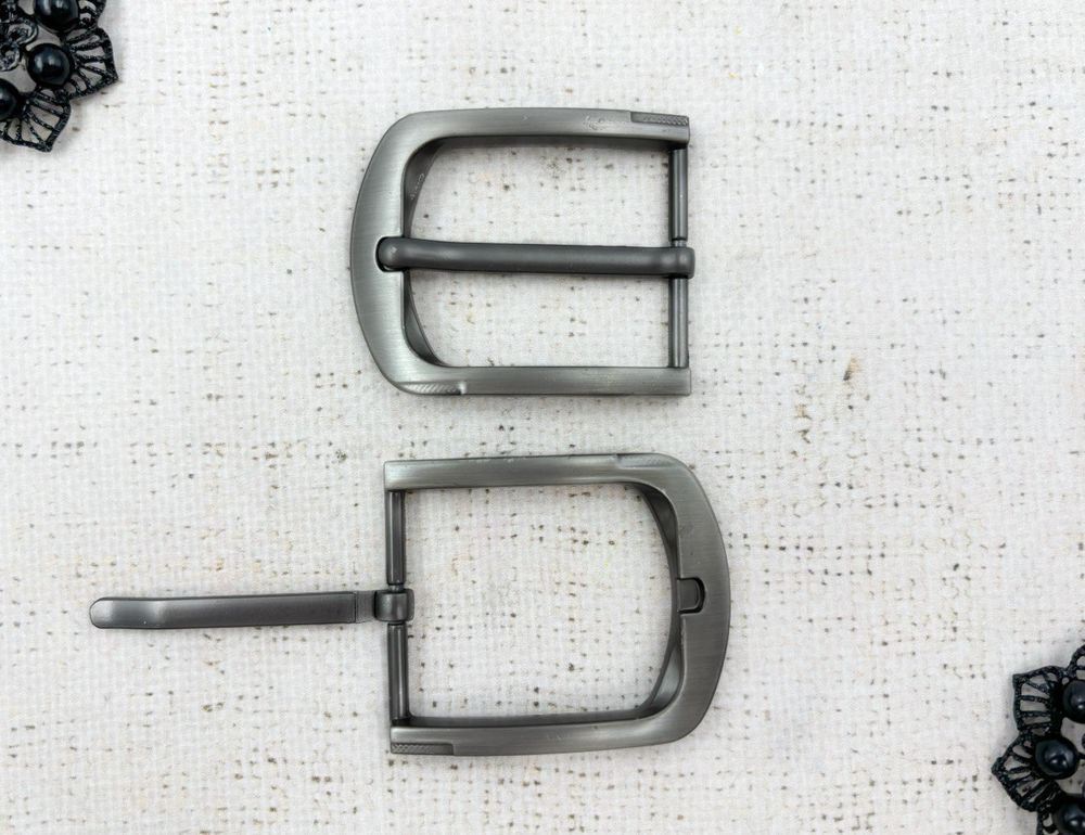 Пряжка ременная металл, ш. 4 см, тёмный никель