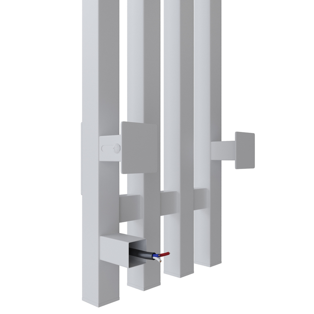 Полотенцесушитель MIXLINE MOON QUADRO WHITE 120/15 (таймер,206 Вт) электрический БЕЛЫЙ