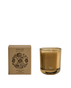 Zara Home Свеча ароматическая Floral Silk 220 г, растительный воск, аромат цветочный, Розовый