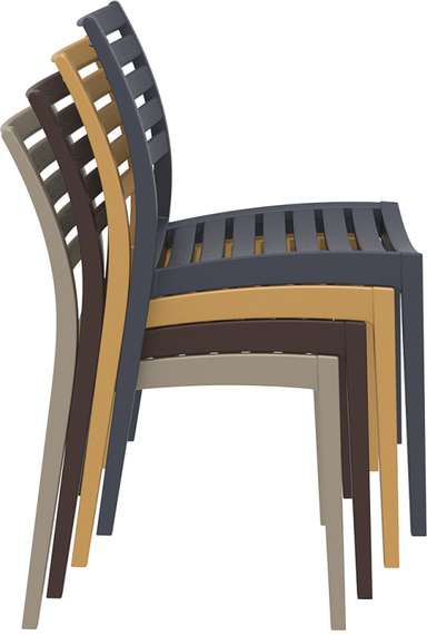 Стул пластиковый Ares серебристый