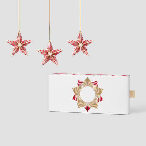 Набор из 3 елочных игрушек Farforite «Патриотический» в подарочном пенале