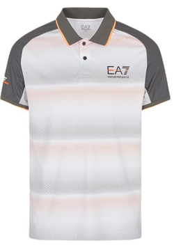 Мужское поло теннисное EA7 Man Jersey Polo Shirt - white
