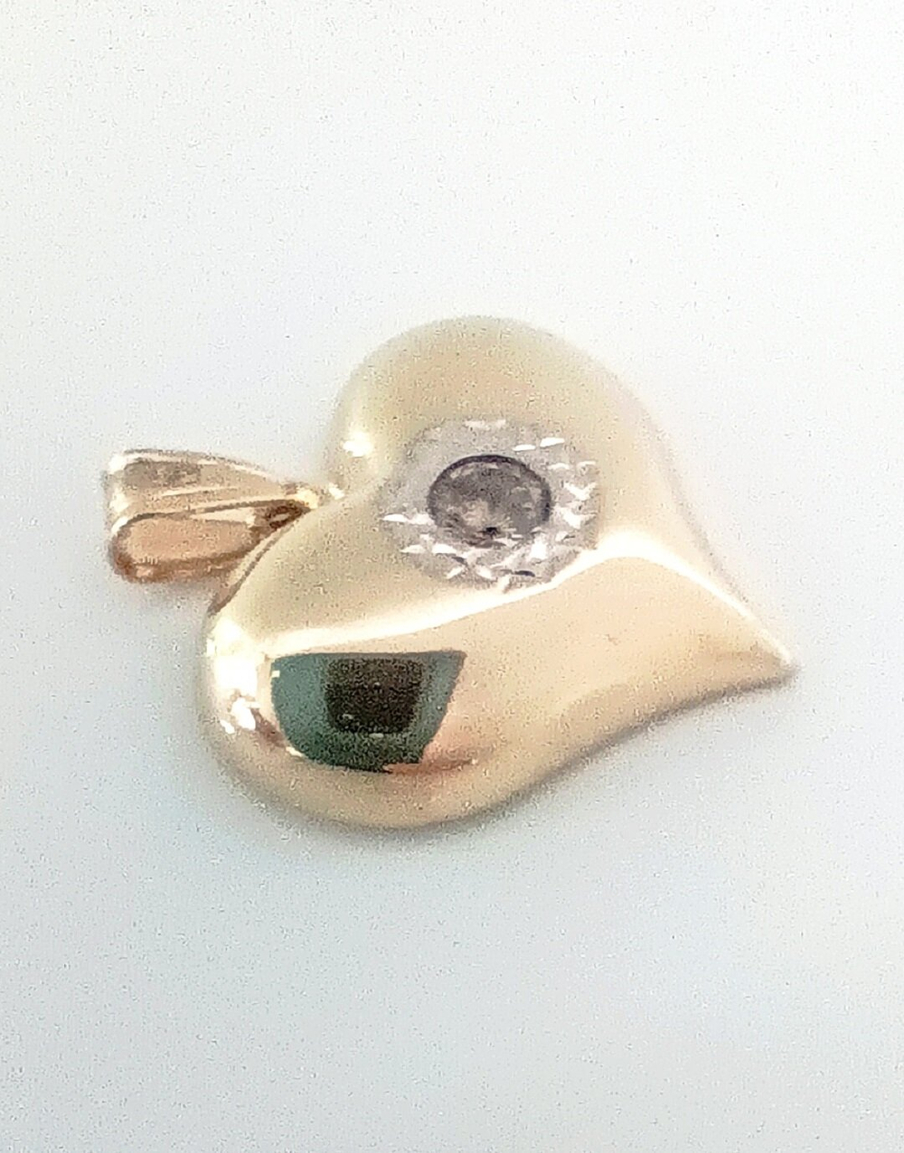 Подвеска Эстерелла с фианитом, серебро, 925 проба, золочение/Ф