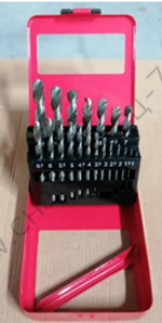 Набор сверл по металлу,1-10мм (через 0,5мм),HSS, 19шт.,металл.коробка,цилиндрический хвостовик Вихрь