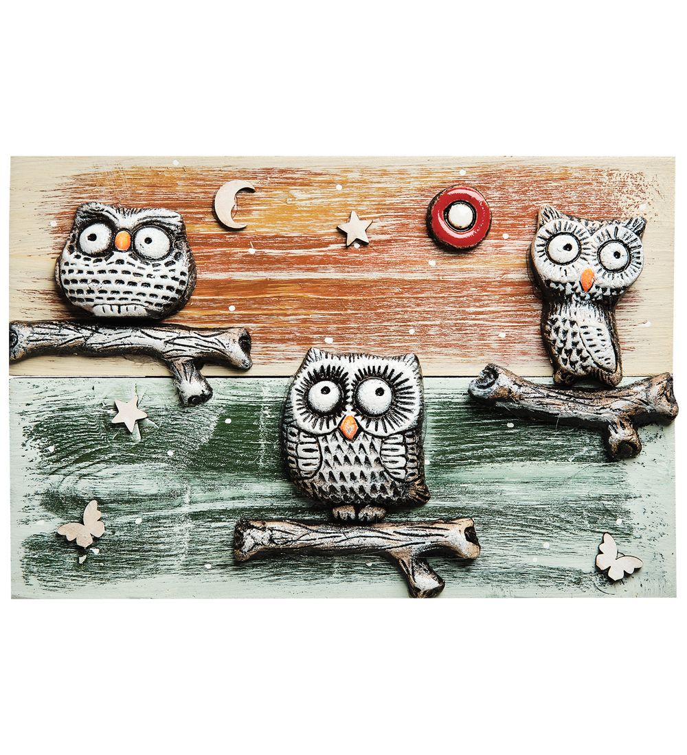 КоКо Шамель KK-729 Панно «Совы на ветке» шамот