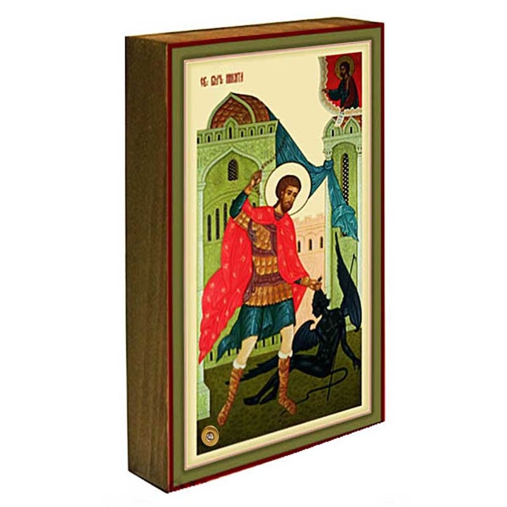 Никита Бесогон. Икона с мощевиком.