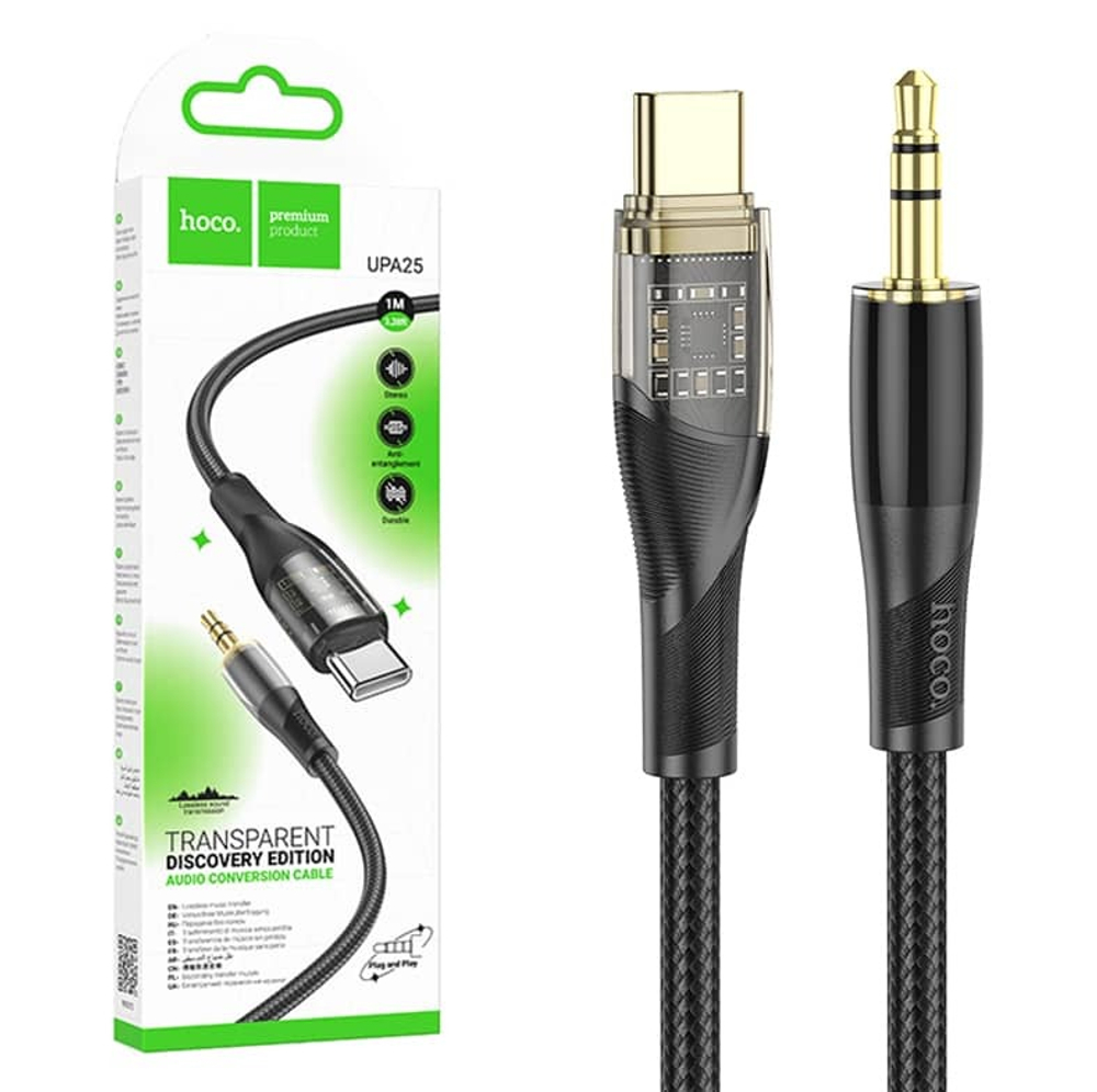 Аудио Адаптер HOCO UPA25 Type-C - 3.5mm AUX (черный)