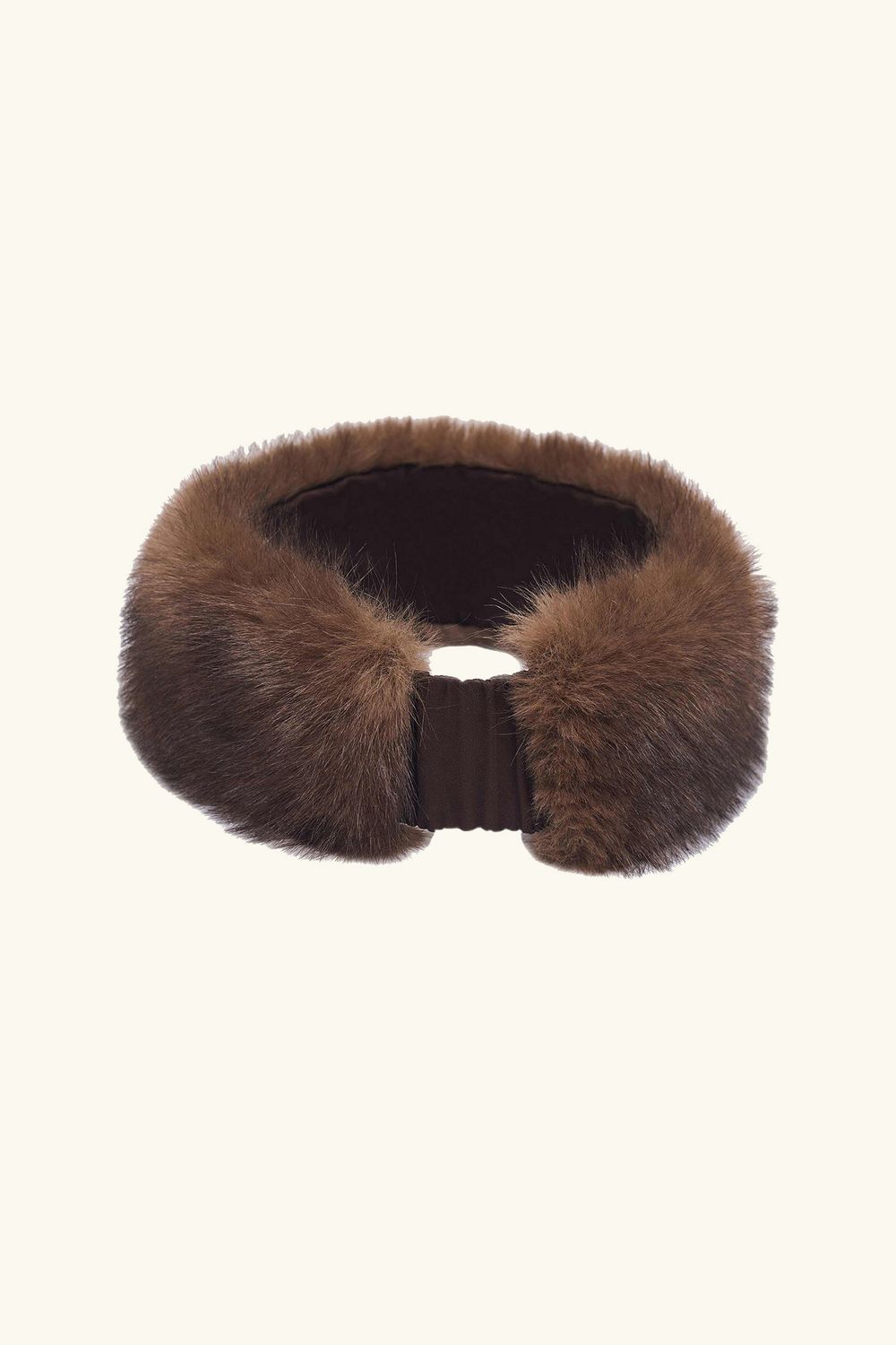 Меховая повязка (Russian Roullete), коричневая