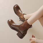 BAISHITING Cow Leather Ankle Boots 5cm Women"s