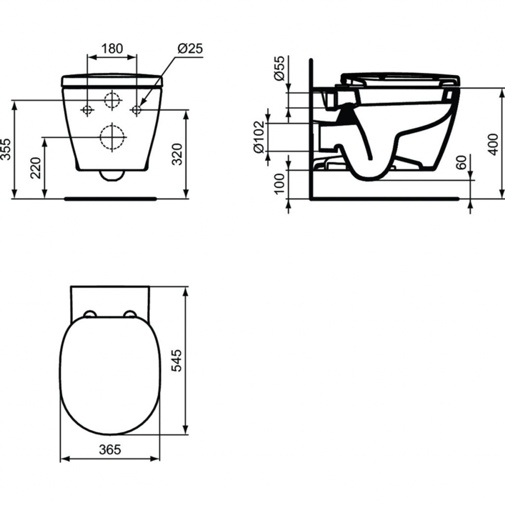 Подвесной унитаз Ideal Standard CONNECT E803501