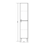 Comforty. Шкаф-колонна "Сорренто-40" светло-серая